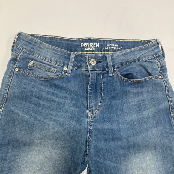 Denizen by Levi’s Modern Slim Boyfriend Cuffed Denim Jeans Light Wash - Picture 3 of 8